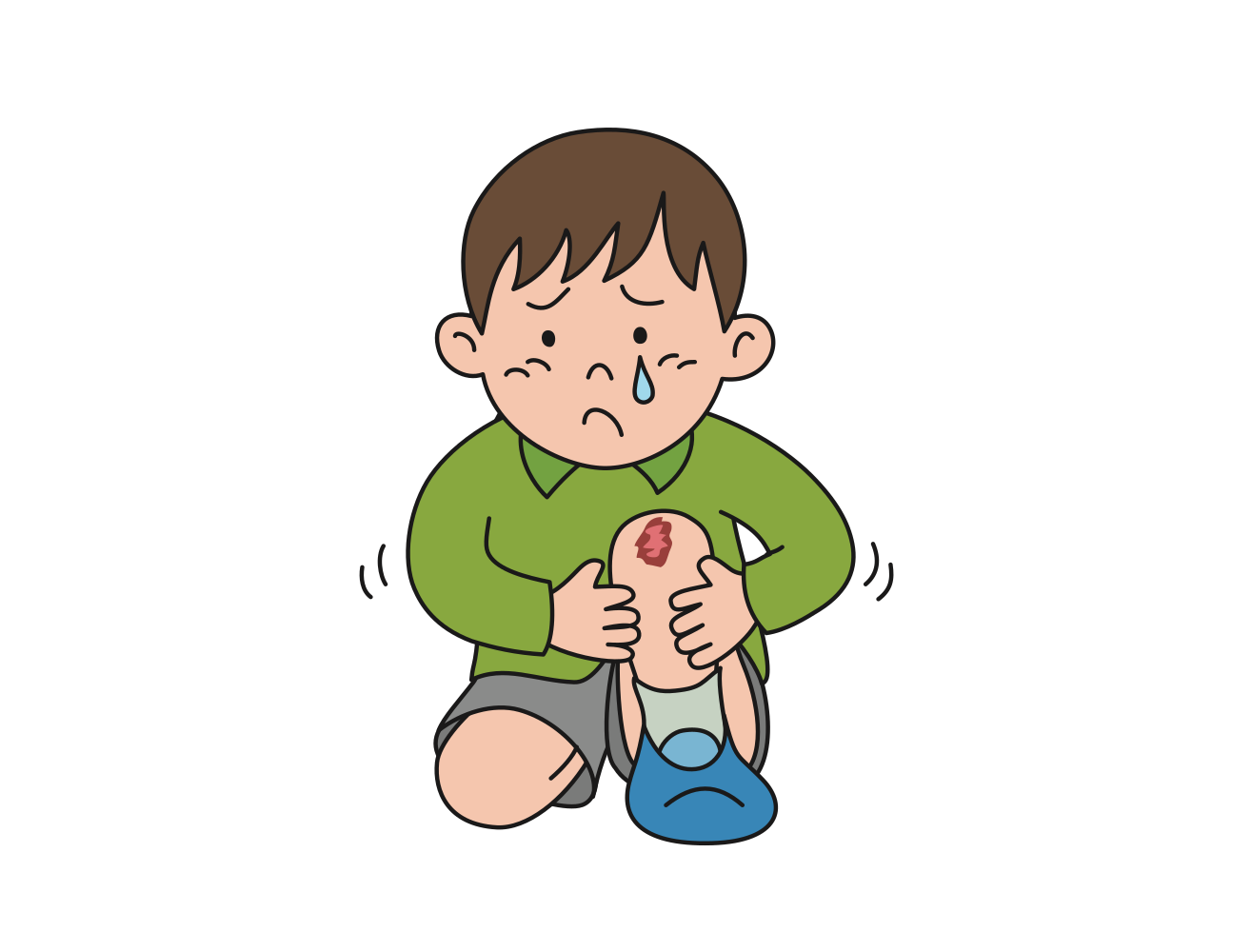 OnlineLabels Clip Art Scraped Knee